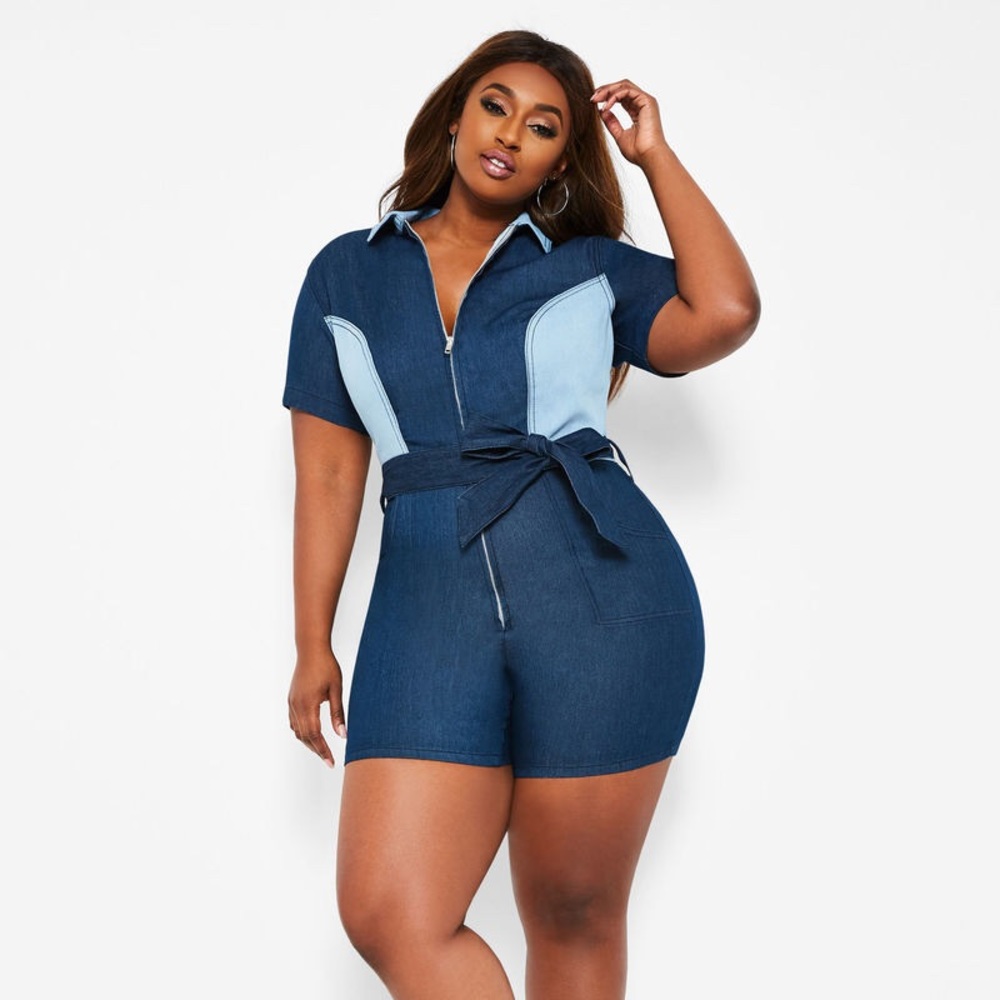 Color block Romper